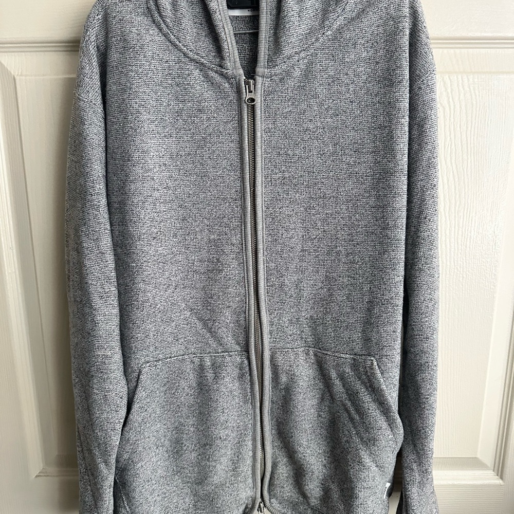 Gelato Pique Gray Zip-Up Sweater
